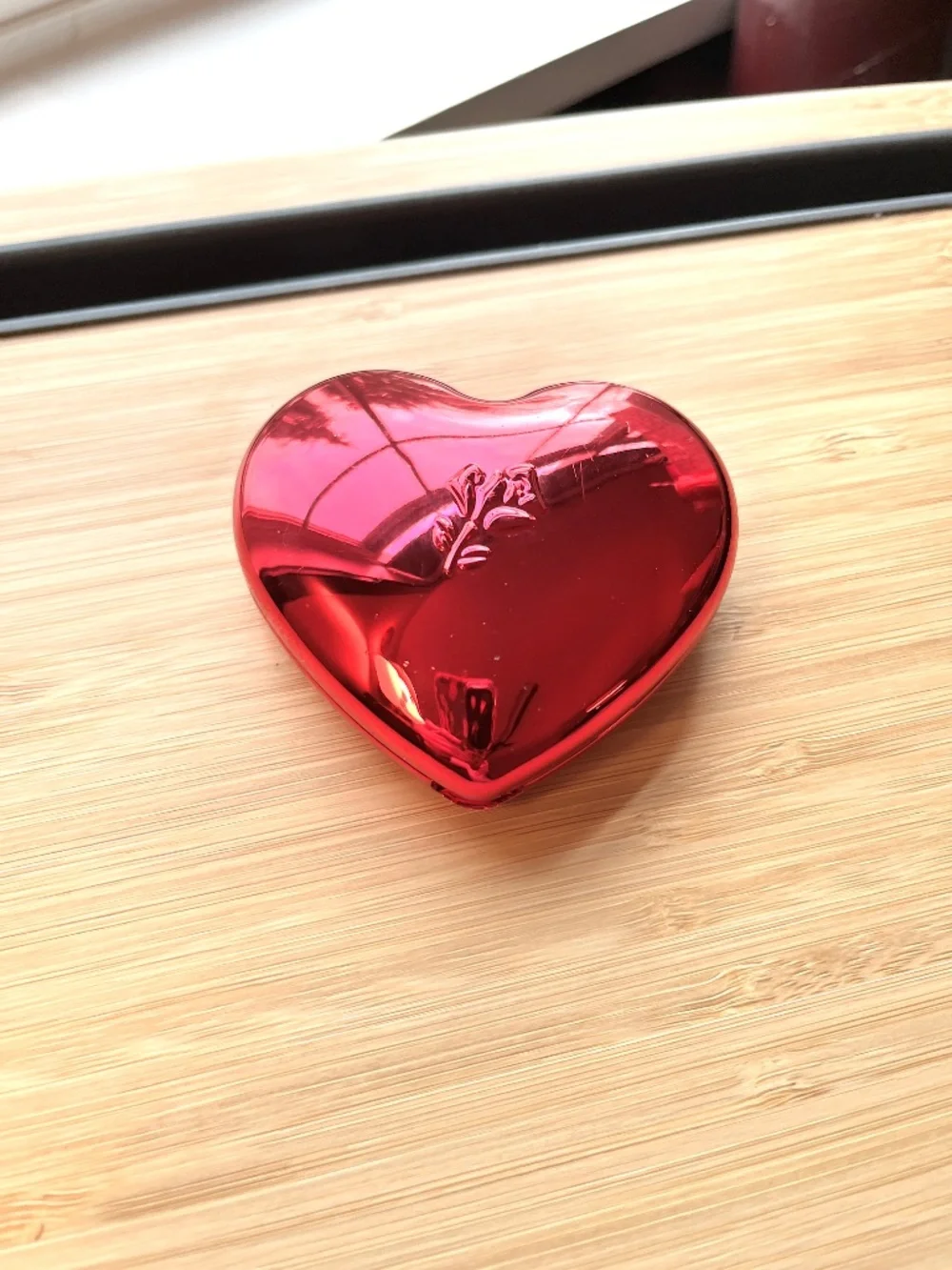 Lancome Limited Edition Shiny Hot Pink Heart Double Mirror Compact